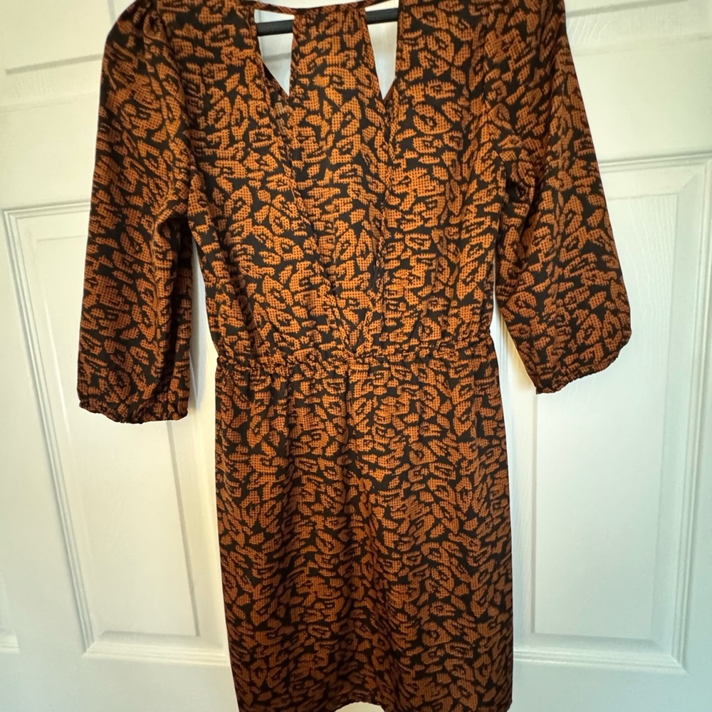 BeBop Autumn Patterned Long Sleeve Dress - Picture 4 of 5